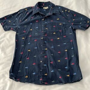 Haggar Sneaker Printed Short Sleeve Button Down